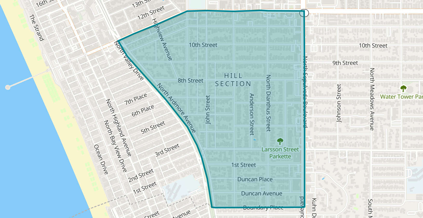 Hill Section map